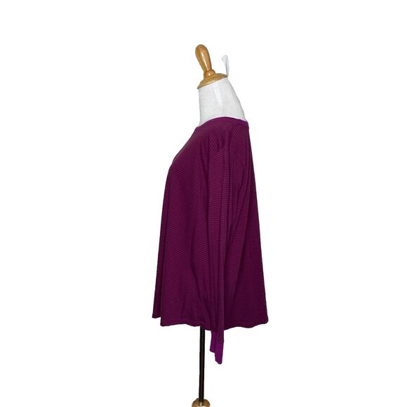 Terra & Sky Purple Burgundy Long Sleeve Stretch Soft Size 1X semi fitted - Picture 2 of 8
